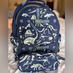Pottery Barn Kid’s Mackenzie Navy Dinosaur Bones Glow-In-The-Dark Backpack